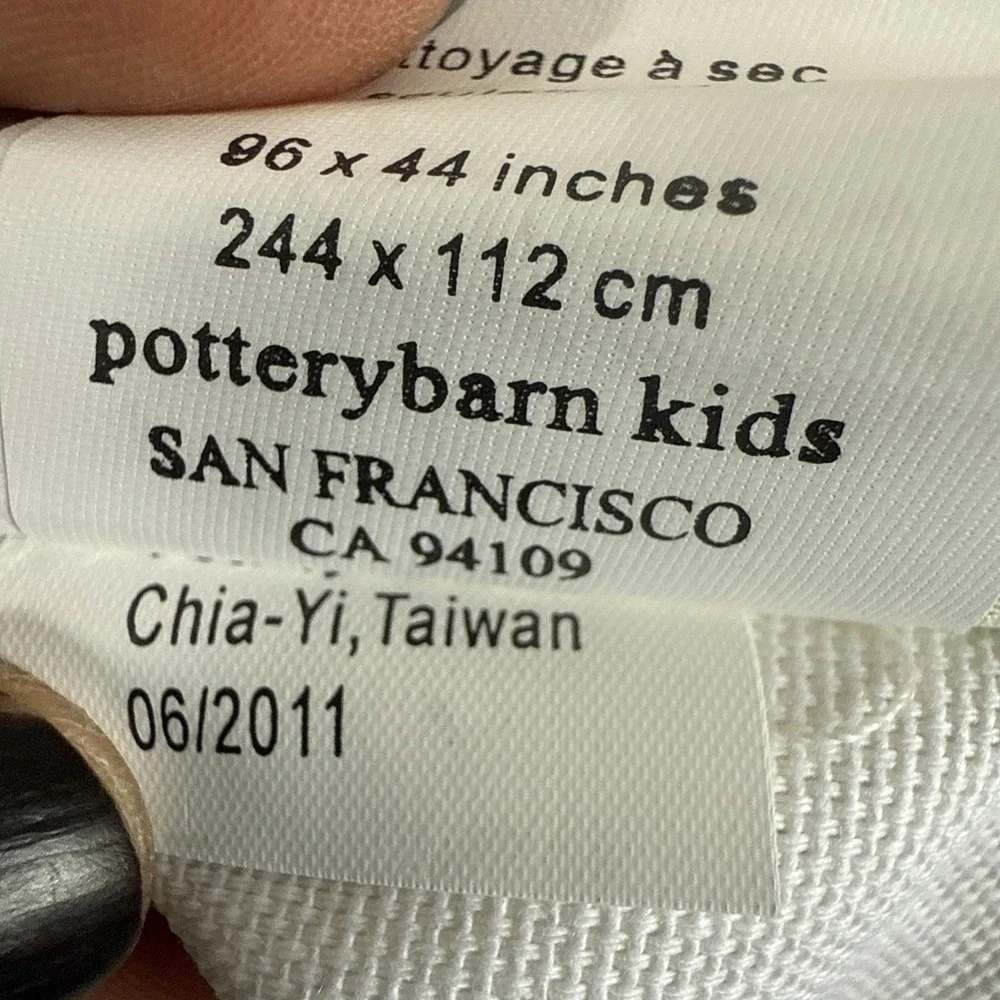 Pottery Barn Kids Curtain Panels‎ 96x44 Natural Rod Pocket Unlined Classic Set 2